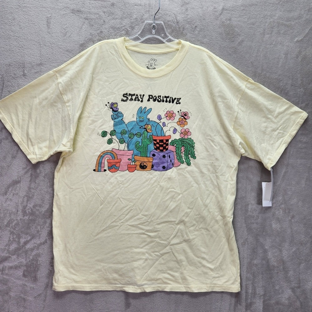 Dreyfus Art Urban Outfitters Unisex One Size Graphic Tee Stay Positive Oversized